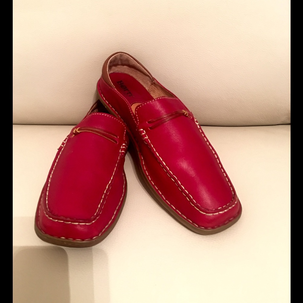 Born Red Leather Loafers